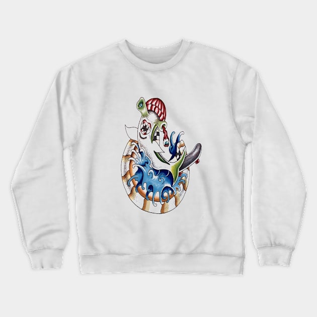 MARK THE SHARK Crewneck Sweatshirt by Rivendark